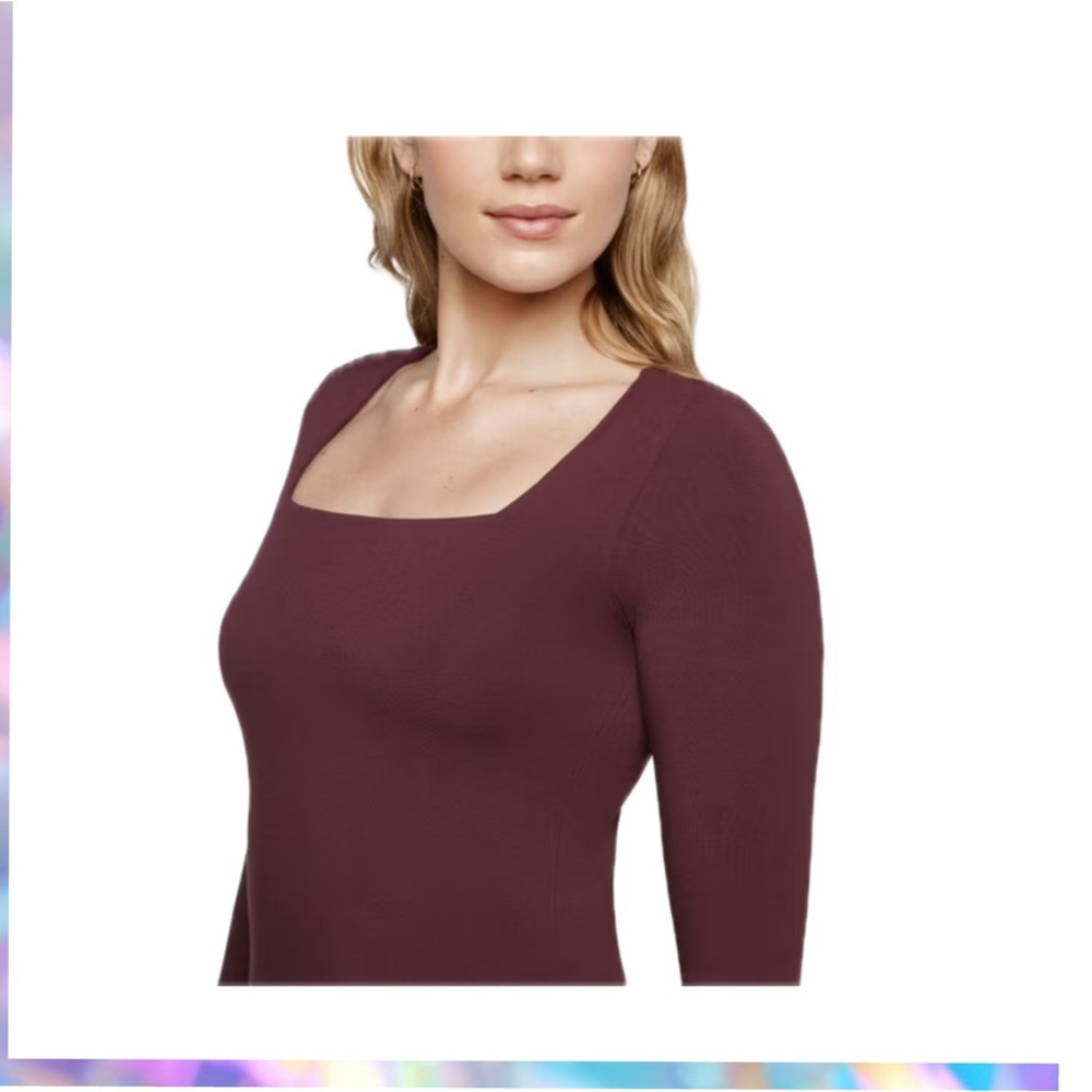 Express Women's Deep Burgundy Long Sleeve Top Small and Medium NWT